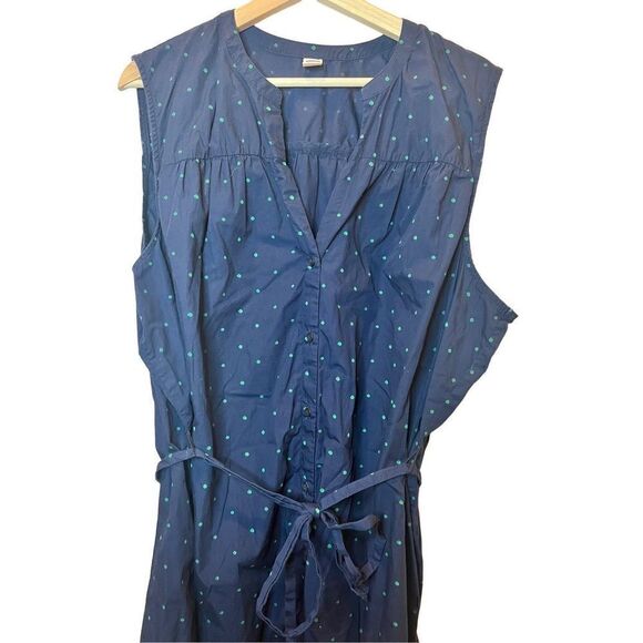 Old Navy poplin button down tie waist dress size XXL - Picture 2 of 6